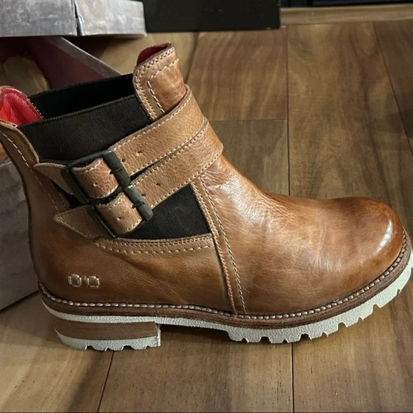 BED|STU Brown Leather Heeled Boots - Picture 2 of 4